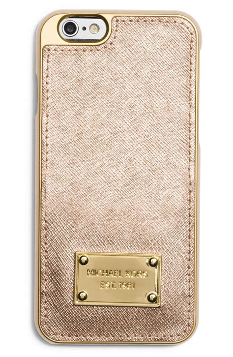 michael kors black leather iphone 6 case